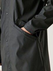 Regatta Black Trustan Longline PU Rain Jacket - Image 5 of 8