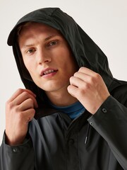 Regatta Black Trustan Longline PU Rain Jacket - Image 6 of 8