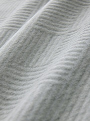 Grey Cuban Collar Textured Jersey Short Sleeve 100% Cotton Shirt - Image 7 of 7