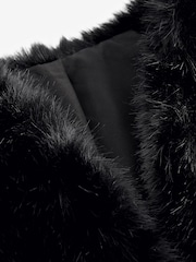 Black Longline Faux Fur Gilet - Image 7 of 8