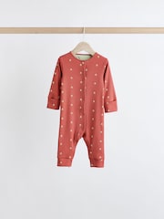 Green/Orange Floral 4 Pack Baby Footless Sleepsuits (0mths-3yrs) - Image 4 of 14