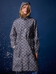 Joules Holkham Navy Waterproof Packable Raincoat With Hood - Image 1 of 13