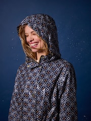 Joules Holkham Navy Waterproof Packable Raincoat With Hood - Image 3 of 13