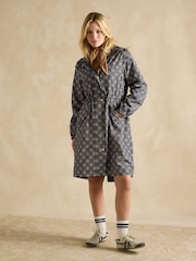 Joules Holkham Navy Waterproof Packable Raincoat With Hood - Image 4 of 13