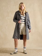Joules Holkham Navy Waterproof Packable Raincoat With Hood - Image 6 of 13