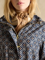 Joules Holkham Navy Waterproof Packable Raincoat With Hood - Image 9 of 13