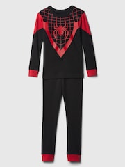 Gap Black Marvel Spider-Man Cotton Long Sleeve Pyjamas (6mths-5yrs) - Image 1 of 3