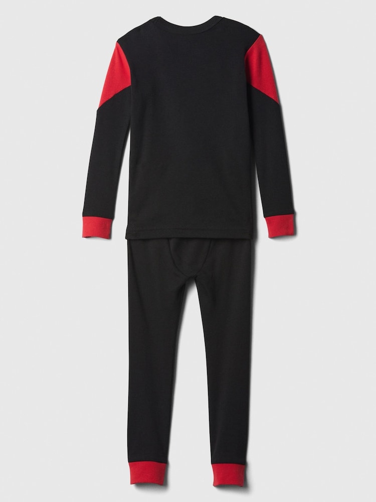 Gap Black Marvel Spider-Man Cotton Long Sleeve Pyjamas (6mths-5yrs) - Image 2 of 3