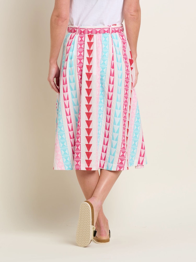 Brakeburn Cream 100% Cotton Mandy Skirt - Image 2 of 4 Brakeburn Cream 100% Cotton Mandy Skirt - Image 2 of 4