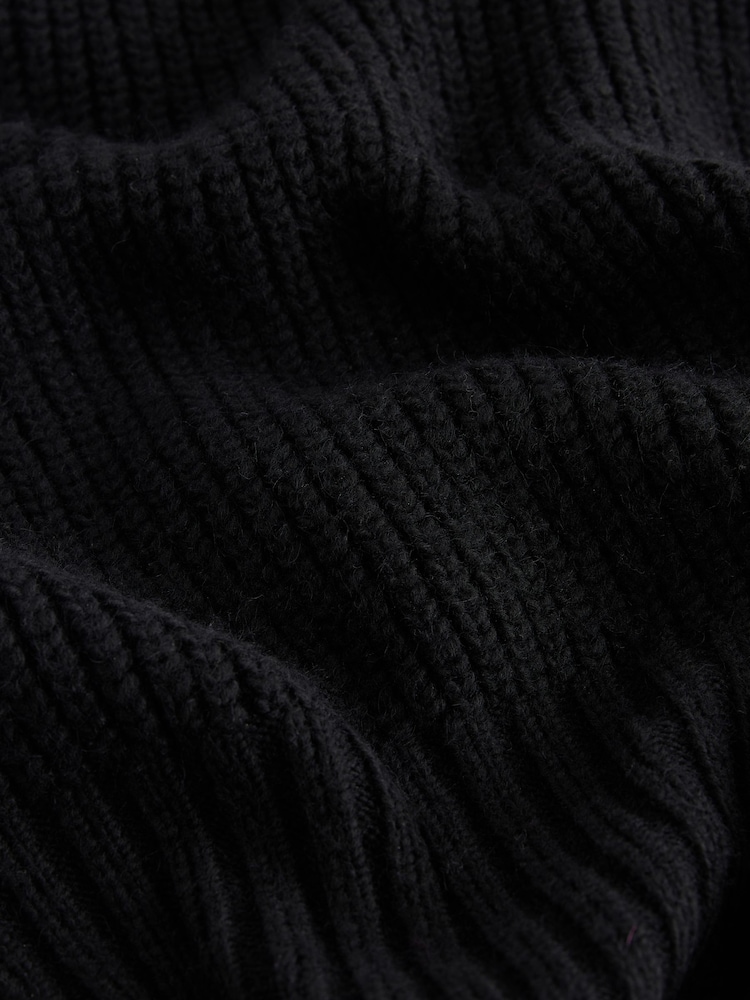 Black & White Collared Shirt Layer Knitted Jumper - Image 8 of 8