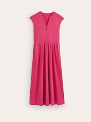 Boden Pink Chloe Notch Jersey Midi Dress - Image 4 of 4