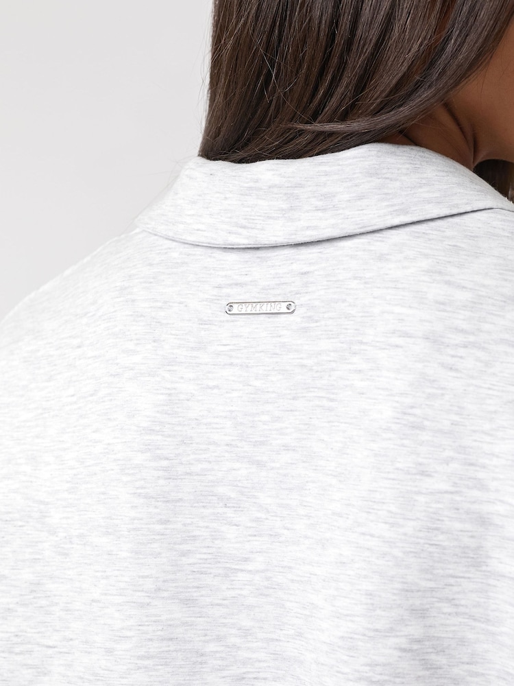 Gym King Grey Modal Collar Tank - Image 4 of 4