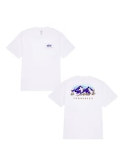 Converse White Abstract Mountain 100% Cotton T-Shirt - Image 1 of 4