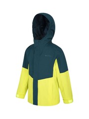 Mountain Warehouse Green Kids Meteor Waterproof Breathable Outdoor Jacket - Image 3 of 4