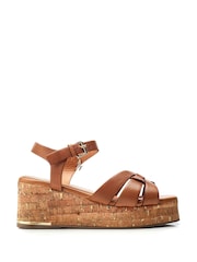Moda in Pelle Poppiee Woven Two Part Wedge Sandals - Image 1 of 4