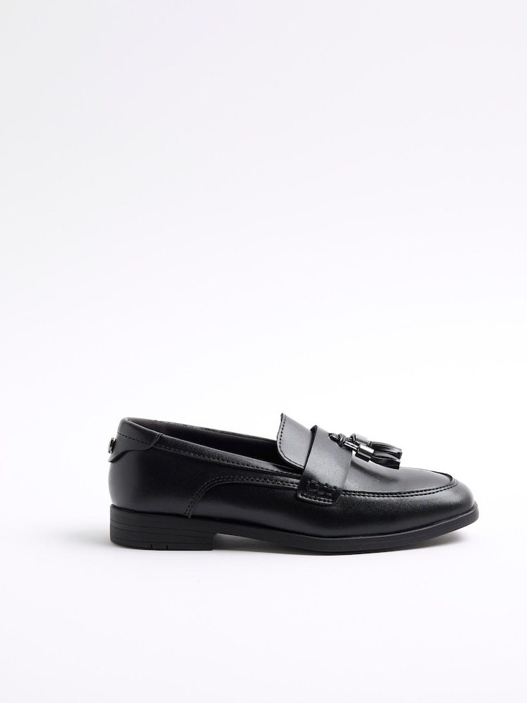 River Island Black Boys Tassel Loafers - Image 1 of 4