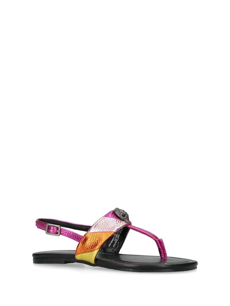 Kurt Geiger London Kids Mini Pink Kensington T-Bar Sandals - Image 4 of 4