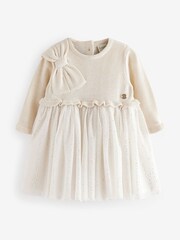 Baker by Ted Baker Glitter Mesh Mockable Knitted Dress - Image 1 of 5
