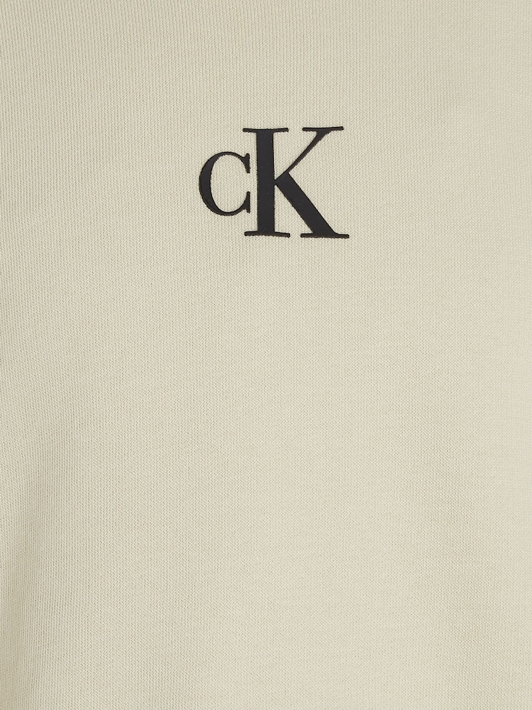 Calvin Klein Green 100% Cotton Logo Sweatshirt Shorts Set - Image 7 of 7
