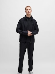 BOSS Black Zip Up Reflective Logo Sweatshirt - Image 2 of 4