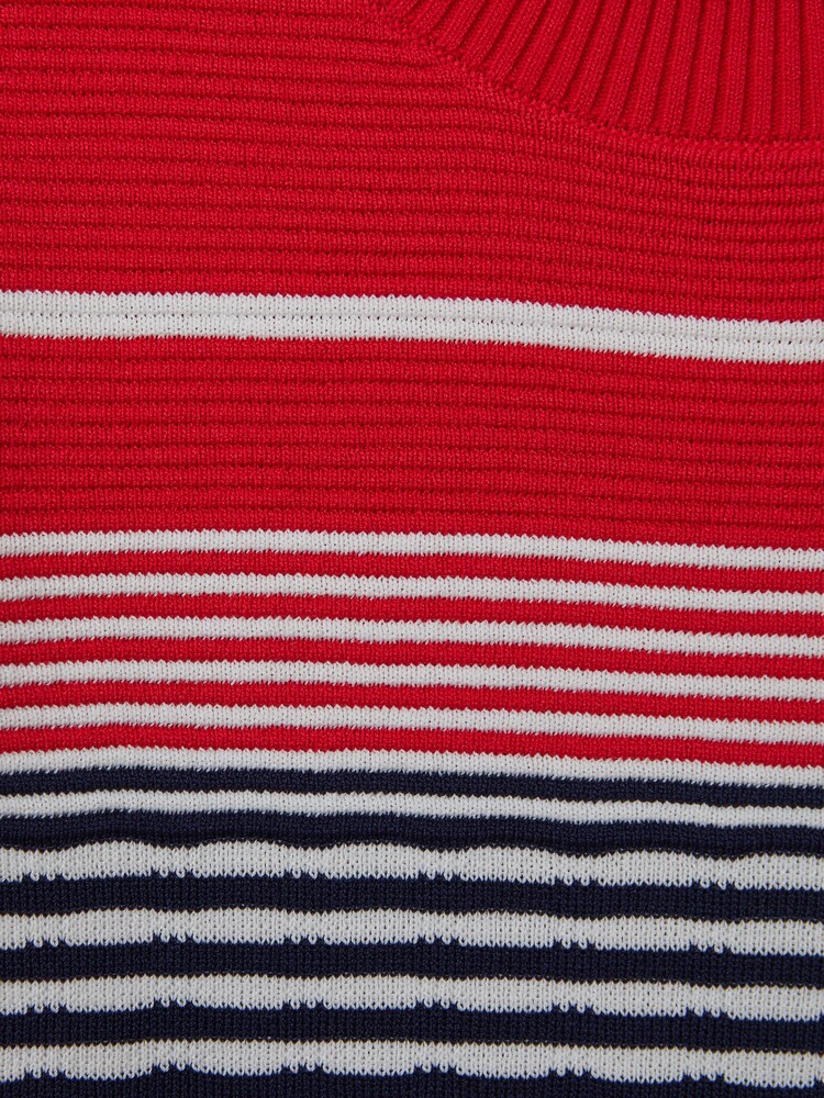 Reiss Red Remi 13-14 yrs Knitted Striped Skater Dress - Image 4 of 4 Reiss Red Remi 13-14 yrs Knitted Striped Skater Dress - Image 4 of 4