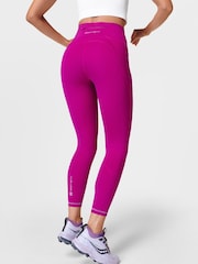 Sweaty Betty Magenta Fusion Purple 7/8 Length Power Pro 7/8 Workout Leggings - Image 3 of 9