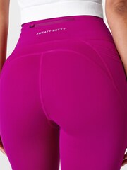 Sweaty Betty Magenta Fusion Purple 7/8 Length Power Pro 7/8 Workout Leggings - Image 7 of 9