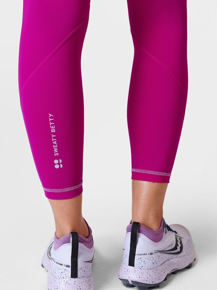 Sweaty Betty Magenta Fusion Purple 7/8 Length Power Pro 7/8 Workout Leggings - Image 9 of 9