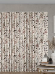 Pink Lily Floral Made to Measure 100% Cotton Curtains - Image 2 of 9