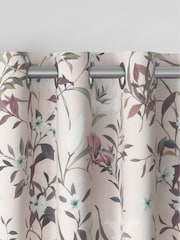 Pink Lily Floral Made to Measure 100% Cotton Curtains - Image 7 of 9