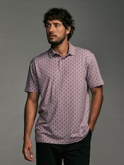 Blue/Pink/Green Japanese Print Regular Fit Short Sleeve Jersey Polo Shirts 3 Pack - Image 2 of 11