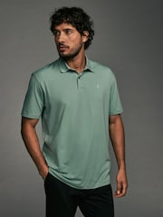 Blue/Pink/Green Japanese Print Regular Fit Short Sleeve Jersey Polo Shirts 3 Pack - Image 3 of 11