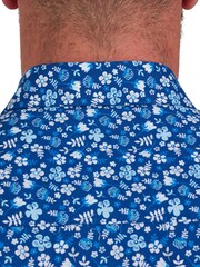Raging Bull Blue Short Sleeve Flower Bud Poplin Shirt - Image 7 of 9