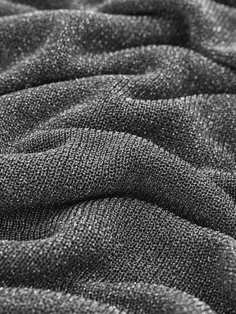 Grey Co-ord Sparkle Knitted Column Maxi Skirt - Image 7 of 7