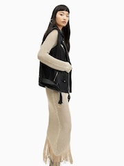 AllSaints Billie Black Gilet - Image 5 of 6