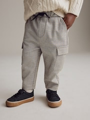 Brown Dogtooth Cargo Jersey Joggers (3mths-7yrs) - Image 1 of 8