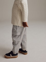 Brown Dogtooth Cargo Jersey Joggers (3mths-7yrs) - Image 3 of 8