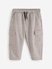 Brown Dogtooth Cargo Jersey Joggers (3mths-7yrs) - Image 5 of 8