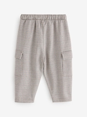 Brown Dogtooth Cargo Jersey Joggers (3mths-7yrs) - Image 6 of 8