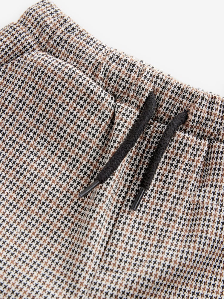 Brown Dogtooth Cargo Jersey Joggers (3mths-7yrs) - Image 8 of 8