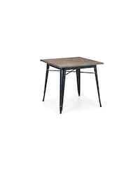 Julian Bowen Mocha Elm Black Grafton Square Table - Image 2 of 6