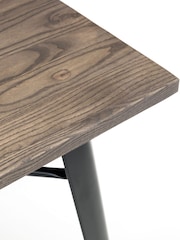 Julian Bowen Mocha Elm Black Grafton Square Table - Image 5 of 6