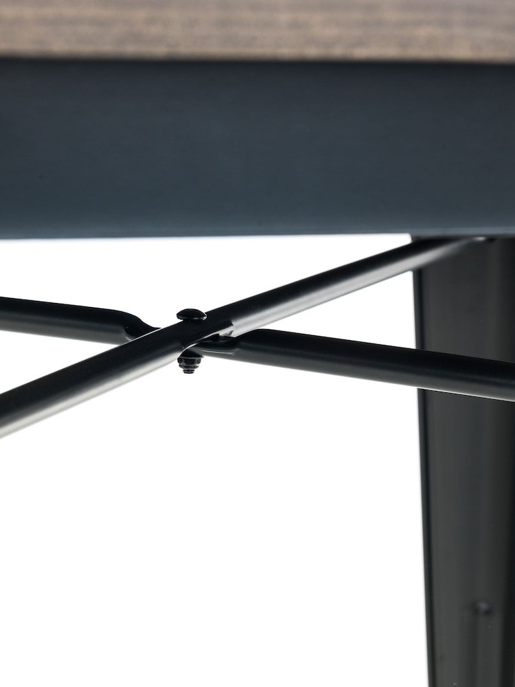 Julian Bowen Mocha Elm Black Grafton Square Table - Image 6 of 6