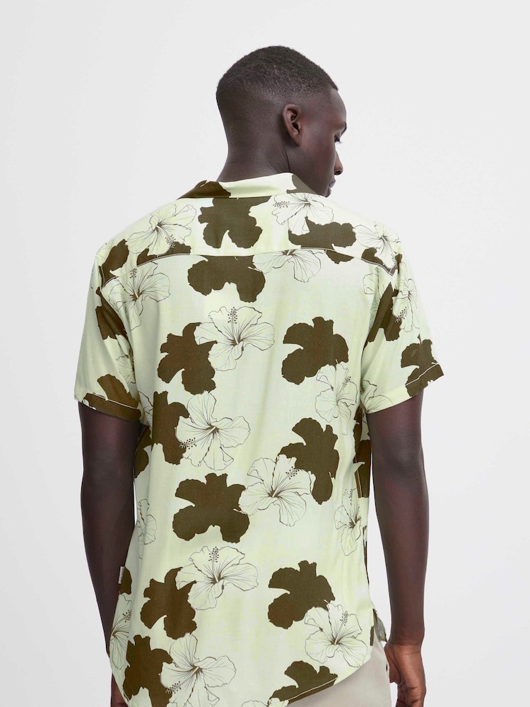 Blend Green Floral Short Sleeve Shirt - Image 2 of 5