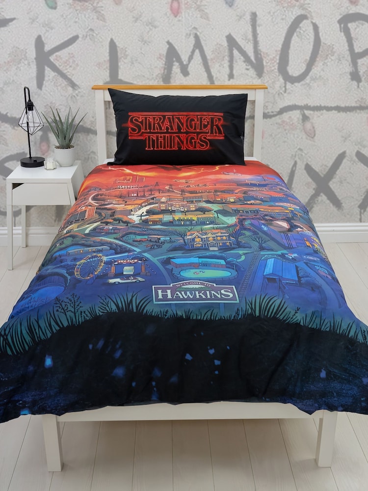 Character World Stranger Things Town Single Panel Duvet Cover - Image 1 of 6