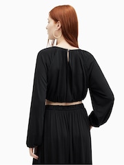 AllSaints Black Casandra Top - Image 2 of 7