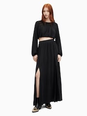 AllSaints Black Casandra Top - Image 3 of 7