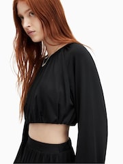 AllSaints Black Casandra Top - Image 4 of 7