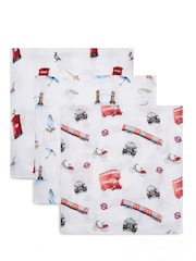Panda London 3 Pack White 100% Bamboo Viscose Muslins - Image 2 of 4