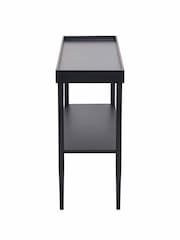 Pacific Black Marnie Wood Console Table with Shelf - Image 4 of 6